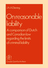 Buchcover On Reasonable Liability