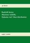 Redshift factor, Absolute redshift, Galaxies red / blue distribution width=