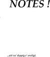 Buchcover NOTES !
