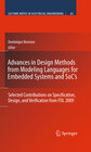 Buchcover Advances in Design Methods from Modeling Languages for Embedded Systems and SoC’s