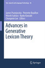 Buchcover Advances in Generative Lexicon Theory