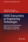 Buchcover IAENG Transactions on Engineering Technologies