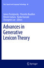 Buchcover Advances in Generative Lexicon Theory
