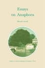 Buchcover Essays on Anaphora