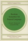 Buchcover Boolean Semantics for Natural Language