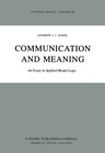 Buchcover Communication and Meaning