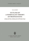 Buchcover Outline of a Nominalist Theory of Propositions
