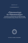 Buchcover Phänomenologie der Phänomenologie
