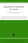 Buchcover Generative Grammar in Europe