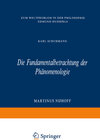 Buchcover Die Fundamentalbetrachtung der Phänomenologie