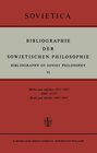 Buchcover Bibliographie der Sowjetischen Philosophie