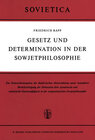 Buchcover Gesetz und Determination in der Sowjetphilosophie