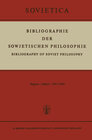 Buchcover Bibliographie der Sowjetischen Philosophie