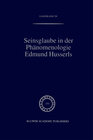 Buchcover Seinsglaube in der Phänomenologie Edmund Husserls