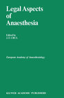 Buchcover Legal Aspects of Anaesthesia