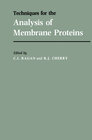 Buchcover Techniques for the Analysis of Membrane Proteins