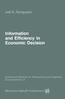 Buchcover Information and Efficiency in Economic Decision
