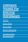 Buchcover Corporate Training for Effective Performance