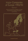 Buchcover Major Companies of Europe 1992/93