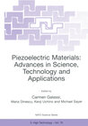 Buchcover Piezoelectric Materials: Advances in Science, Technology and Applications