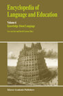 Buchcover Encyclopedia of Language and Education