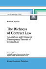 Buchcover The Richness of Contract Law