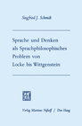 Buchcover Sprache und Denken als Sprachphilosophisches Problem von Locke bis Wittgenstein