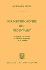 Buchcover Sprachphilosophie der Gegenwart