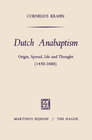 Buchcover Dutch Anabaptism