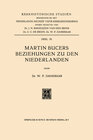 Buchcover Martin Bucers Beziehungen zu den Niederlanden