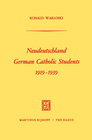Buchcover Neudeutschland, German Catholic Students 1919–1939