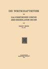 Buchcover Die Wirtschaftsethik der Calvinistischen Kirche der Niederlande 1565–1650