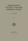 Buchcover Slingelandt’s Efforts Towards European Peace