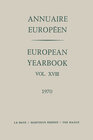 Buchcover Annuaire Européen / European Yearbook