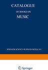 Buchcover Catalogue of Books on Music