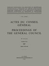 Buchcover Actes du Conseil Général / Proceedings of the General Council