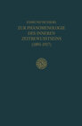 Buchcover Zur Phänomenologie des Inneren Zeitbewusstseins (1893–1917)