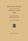 Buchcover Englands Anteil an der Trennung der Niederlande 1830
