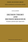 Buchcover Decision Theory and Decision Behaviour