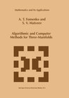 Buchcover Algorithmic and Computer Methods for Three-Manifolds