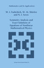 Buchcover Symmetry Analysis and Exact Solutions of Equations of Nonlinear Mathematical Physics