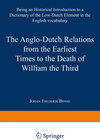 Buchcover The Anglo-Dutch Relations from the Earliest Times to the Death of William the Third