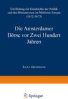 Buchcover Die Amsterdamer Börse vor Zwei Hundert Jahren