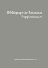 Buchcover Bibliographiae Botanicae Supplementum