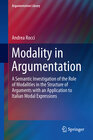 Buchcover Modality in Argumentation