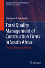 Buchcover Total Quality Management of Construction Firms in South Africa