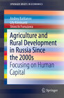 Buchcover Agriculture and Rural Development in Russia Since the 2000s