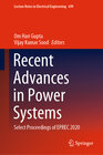 Buchcover Recent Advances in Power Systems