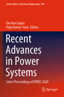 Buchcover Recent Advances in Power Systems