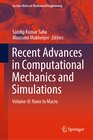 Buchcover Recent Advances in Computational Mechanics and Simulations